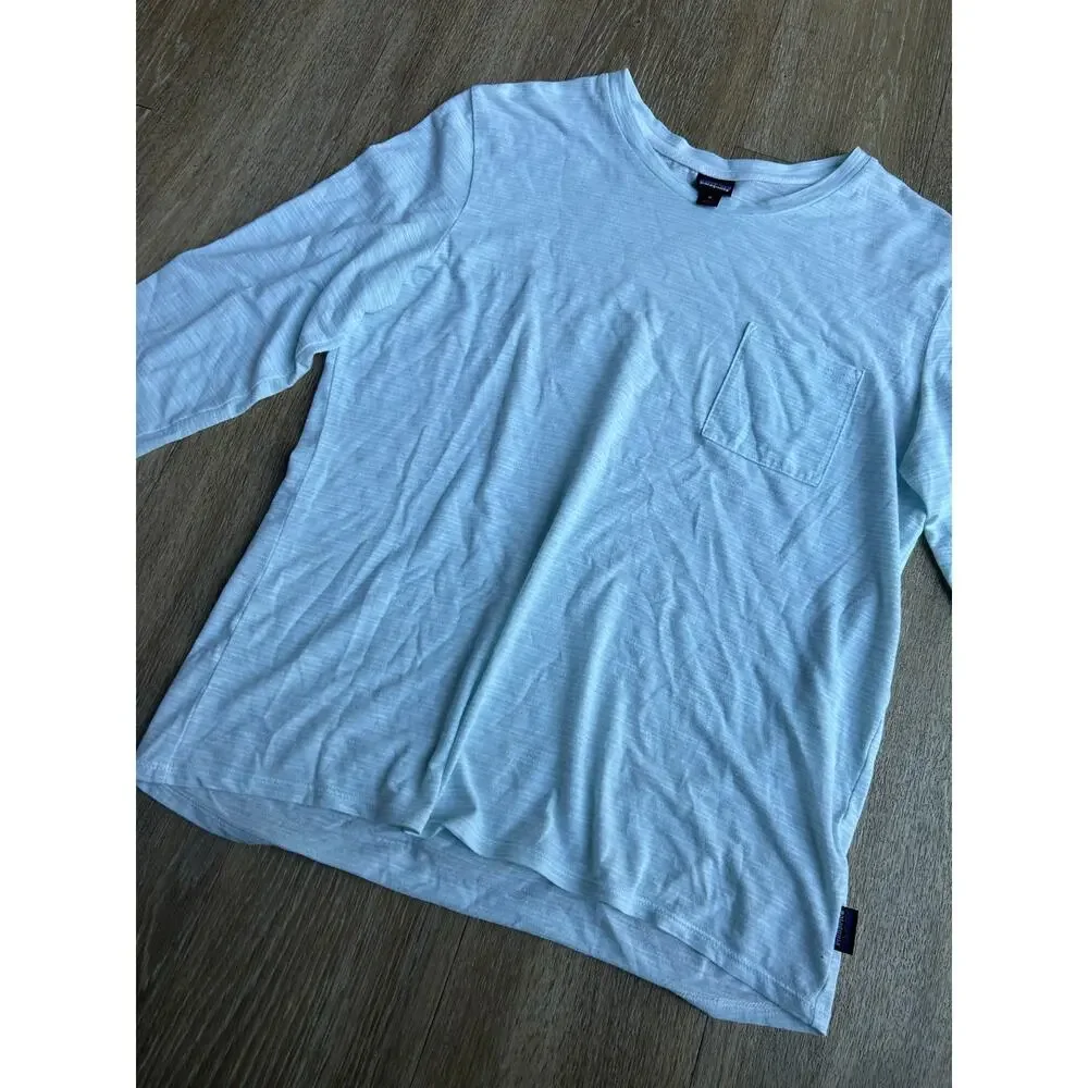 Patagonia Mainstay 3/4 SleeveTop casual granolagirl Striped OrganicCotton Slub M